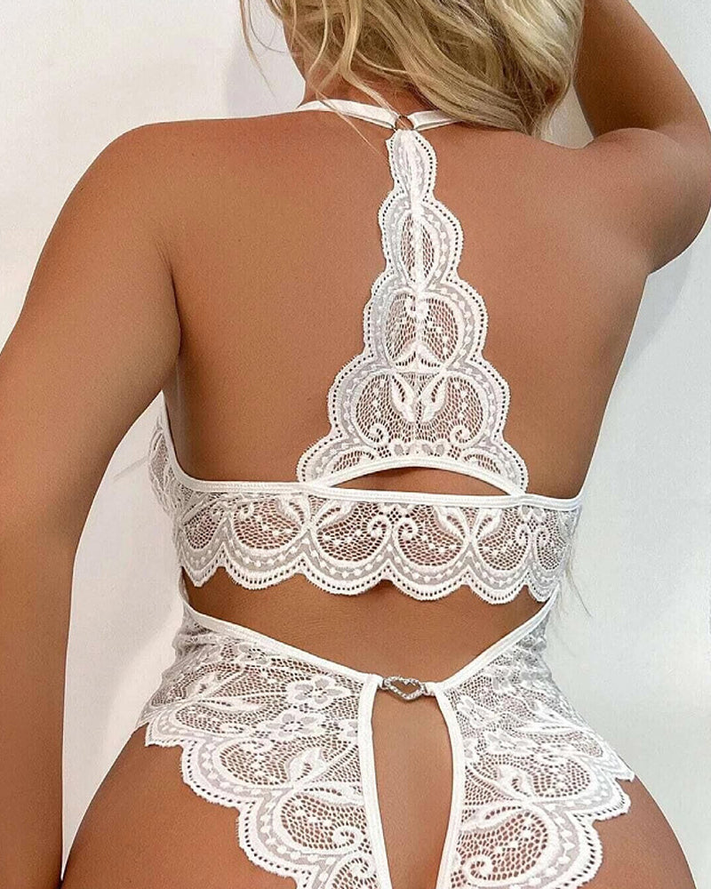 Conjunto de Pijamas de Renda Femininos